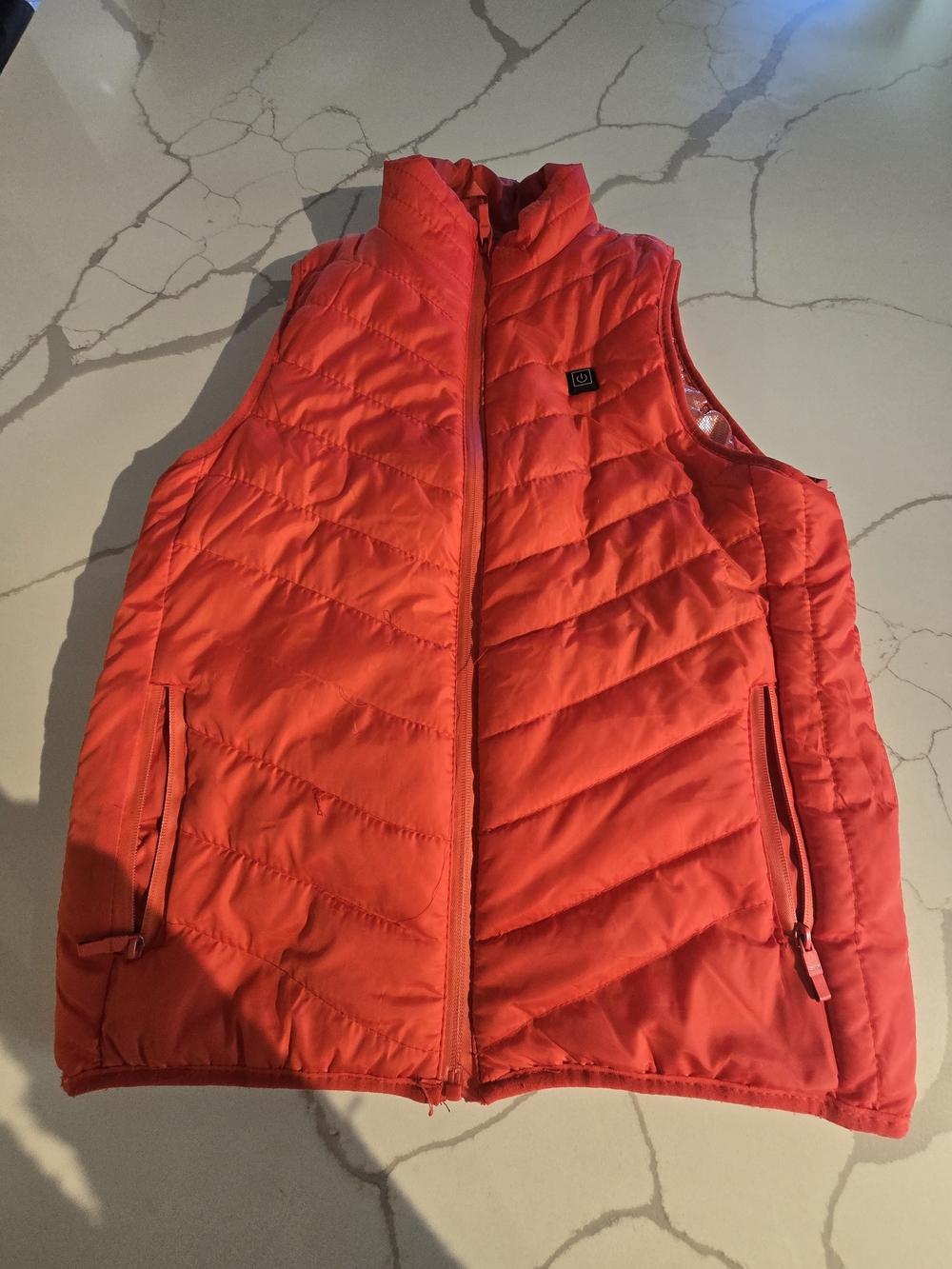 Heated Quilted Red Puffer Vest